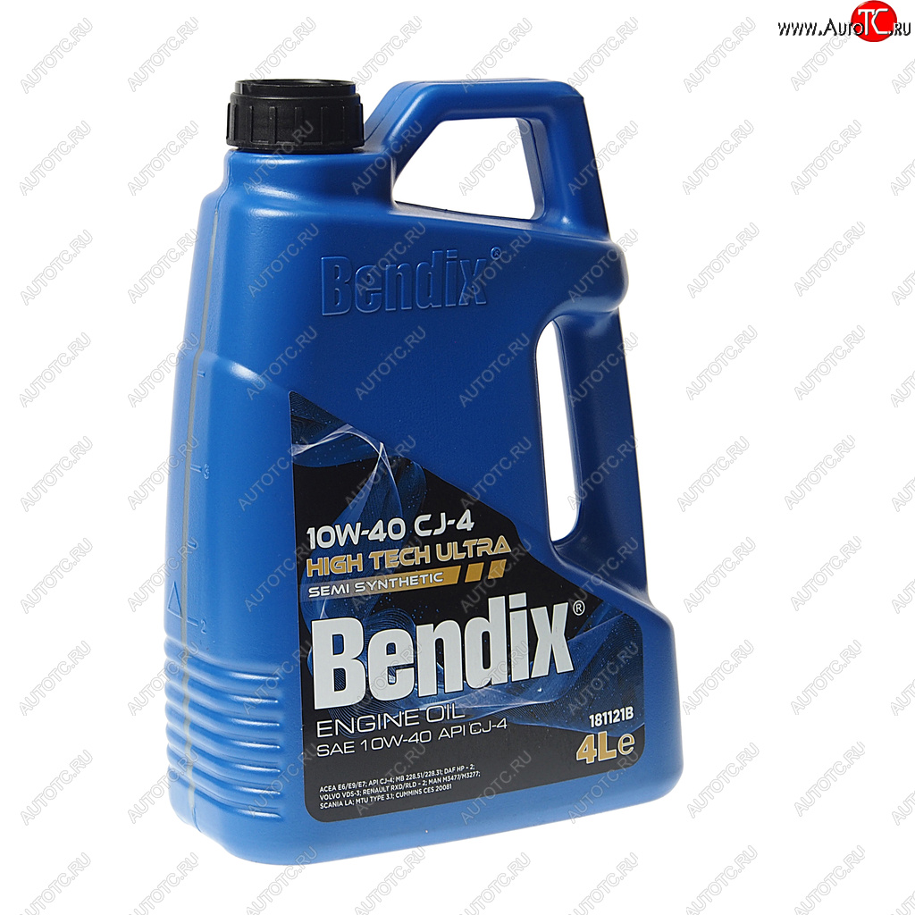2 599 р. Масло дизельное HIGH TECH ULTRA CJ-4 10W40 псинт.4л BENDIX BENDIX 181121b  с доставкой в г. Кемерово