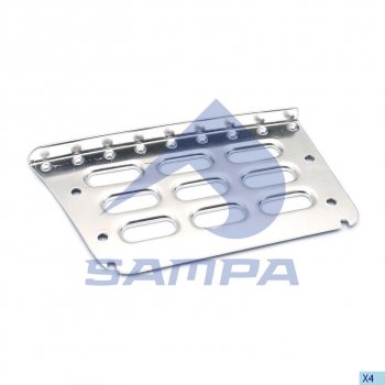 1 169 р. Подножка VOLVO FH,FM правая (металлическая ступень) SAMPA SAMPA 18300037  с доставкой в г. Кемерово. Увеличить фотографию 1