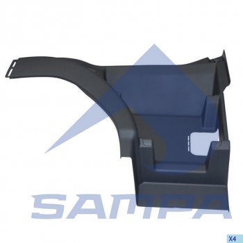 4 899 р. Панель VOLVO FH подножки ступени правой SAMPA SAMPA 18300093  с доставкой в г. Кемерово. Увеличить фотографию 1