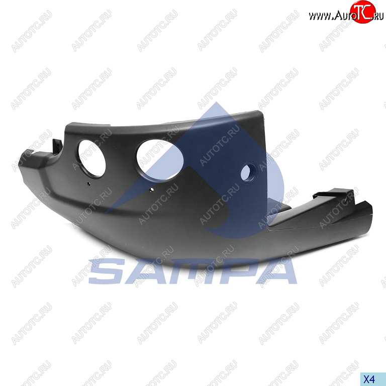 3 899 р. Бампер SCANIA R series CG,CR (10-) передний левая часть (круглые противотуманки) SAMPA SAMPA 18400289  с доставкой в г. Кемерово