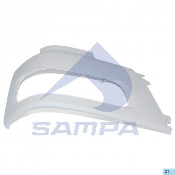 1 869 р. Бампер DAF CF85 передний правая часть SAMPA SAMPA 18500102  с доставкой в г. Кемерово. Увеличить фотографию 1