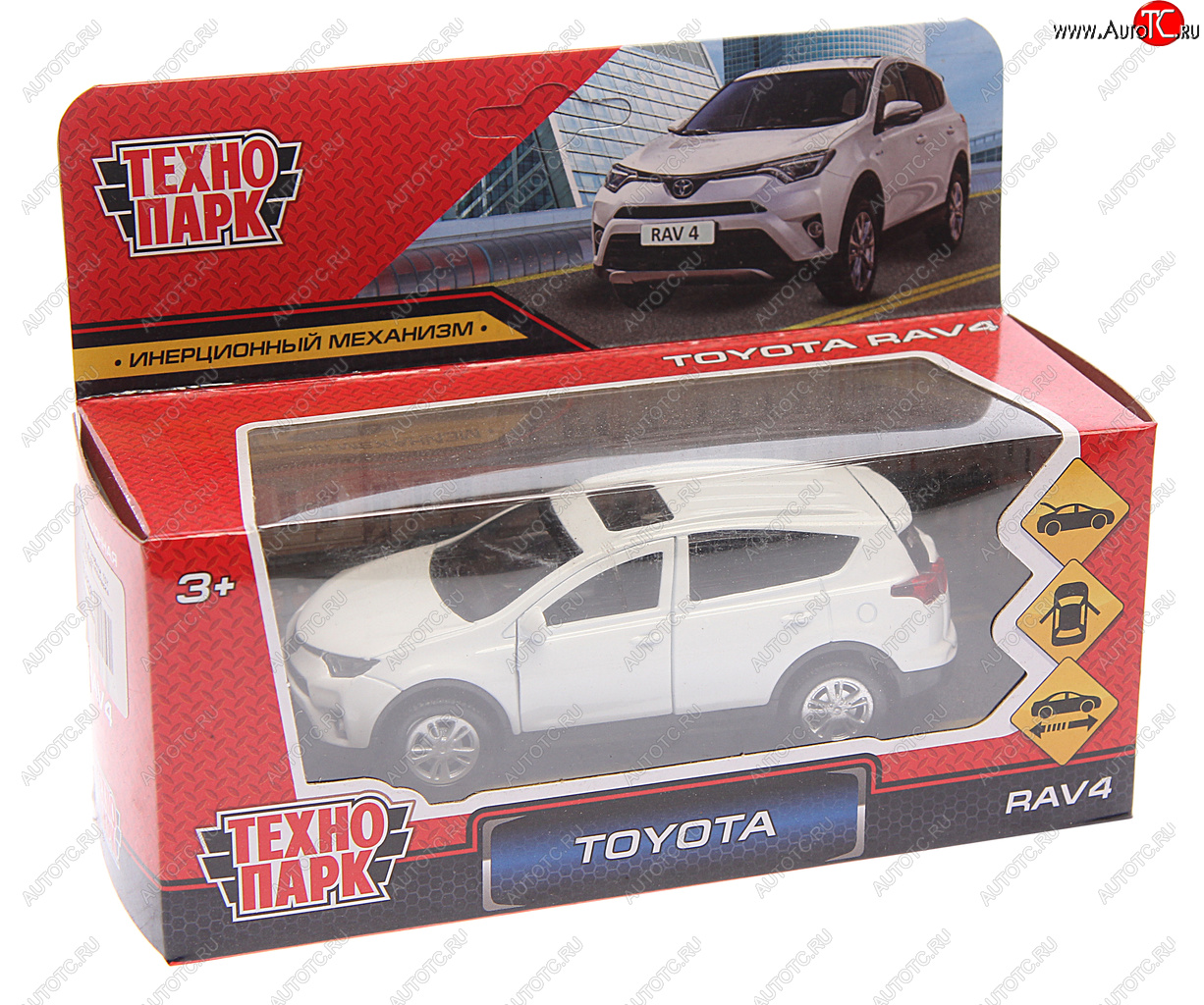 899 р. Модель автомобиля TOYOTA Rav4 металлическая ТЕХНОПАРК ТЕХНОПАРК 185421  с доставкой в г. Кемерово