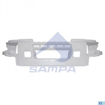 22 399 р. Бампер RENAULT Premium передний (белый пластик) SAMPA SAMPA 18800060  с доставкой в г. Кемерово. Увеличить фотографию 1
