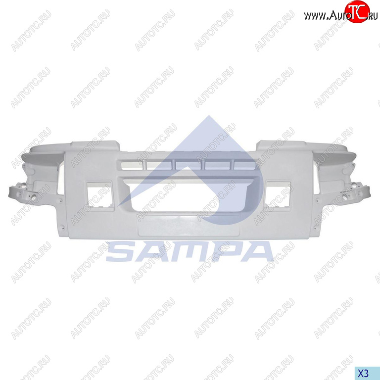 22 399 р. Бампер RENAULT Premium передний (белый пластик) SAMPA SAMPA 18800060  с доставкой в г. Кемерово