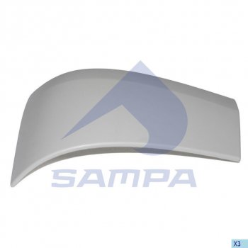 1 639 р. Накладка бампера RENAULT Premium переднего левая (угол) SAMPA SAMPA 18800097  с доставкой в г. Кемерово. Увеличить фотографию 1