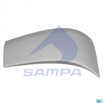 1 579 р. Накладка бампера RENAULT Premium переднего правая (угол) SAMPA SAMPA 18800098  с доставкой в г. Кемерово. Увеличить фотографию 1