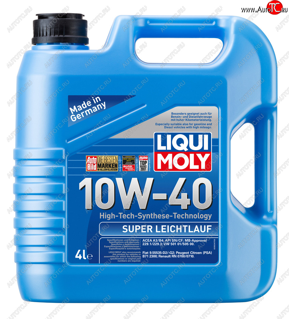 5 399 р. Масло моторное SUPER LEICHTLAUF 10W40 псинт.4л LIQUI MOLY LIQUI MOLY 1916  с доставкой в г. Кемерово