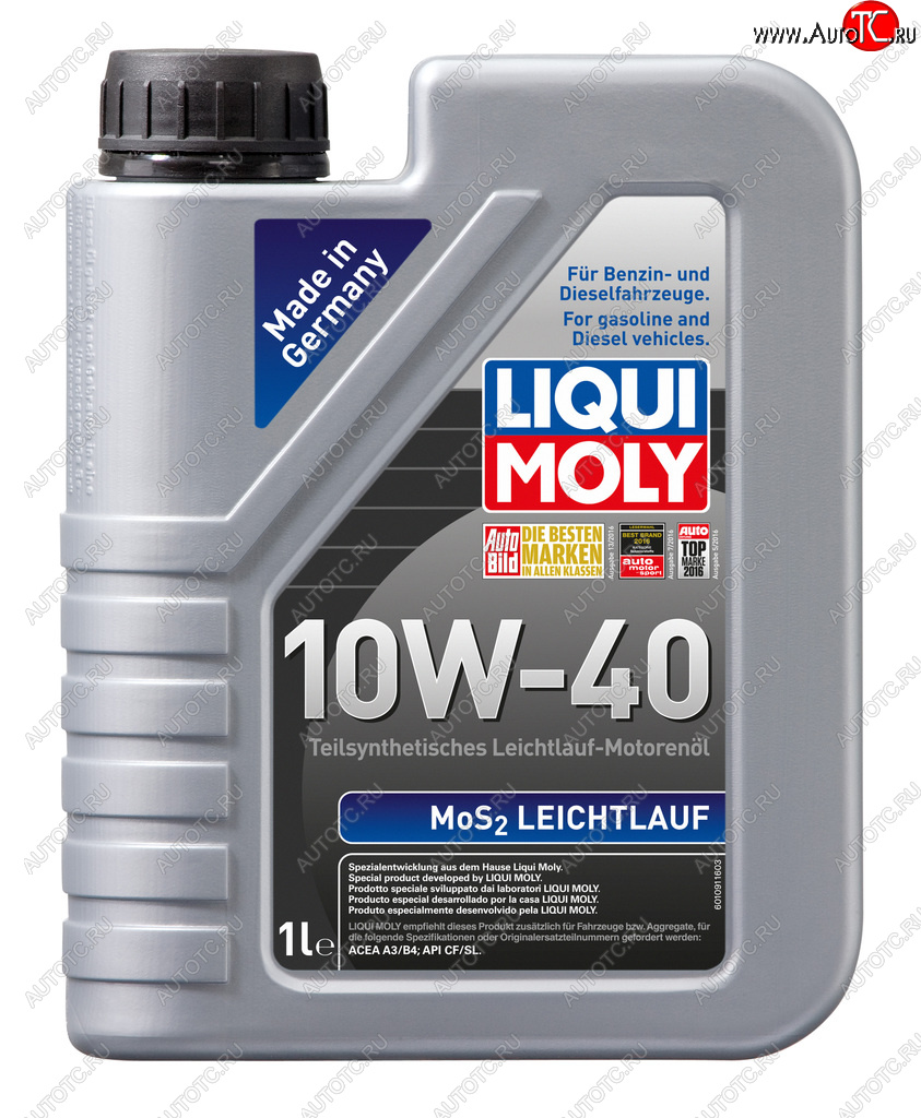 1 949 р. Масло моторное MoS2 LEICHTLAUF 10W40 псинт.1л LIQUI MOLY LIQUI MOLY 1930  с доставкой в г. Кемерово