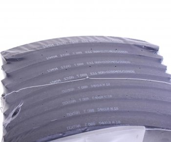5 199 р. Накладка тормозной колодки MERCEDES (410x163) стандарт 64 отв. 8x18  93059 (8шт.) TEXTAR TEXTAR 1949402  с доставкой в г. Кемерово. Увеличить фотографию 2