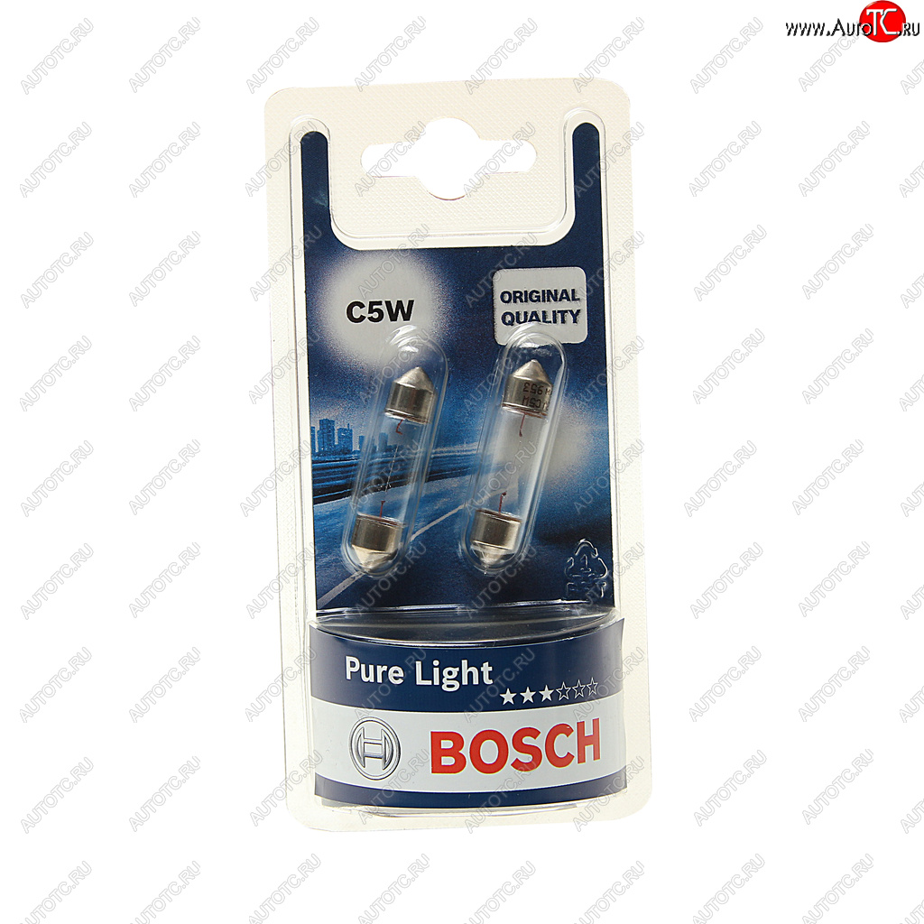 149 р. Лампа 12V C5W SV8.5-8 блистер (2шт.) Pure Light BOSCH BOSCH 1987301004  с доставкой в г. Кемерово