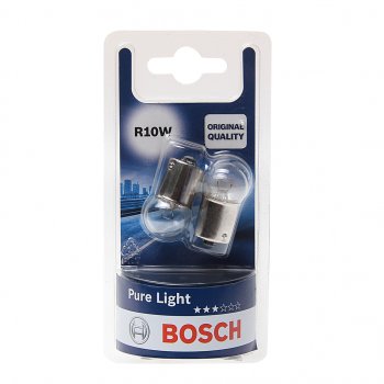 159 р. Лампа 12V R10W BA15s блистер (2шт.) Pure Light BOSCH BOSCH 1987301019  с доставкой в г. Кемерово. Увеличить фотографию 1