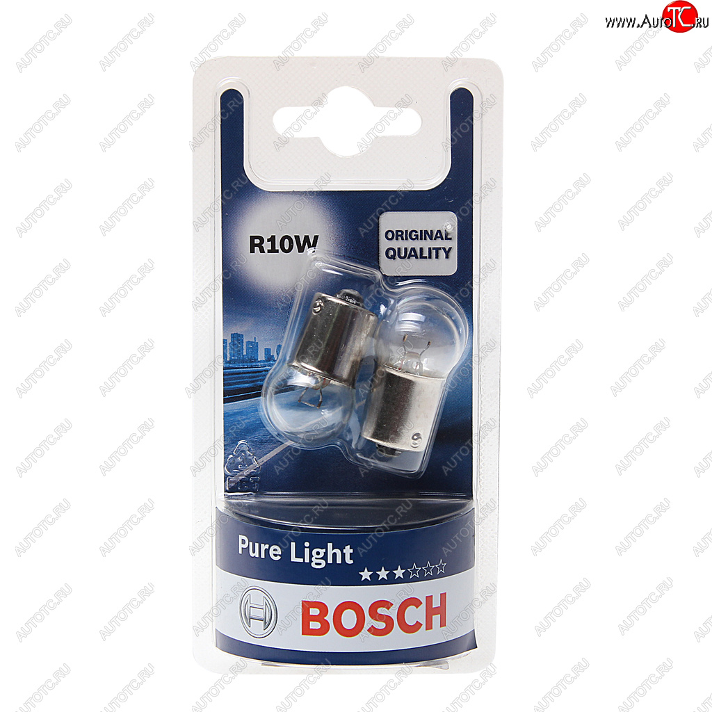 159 р. Лампа 12V R10W BA15s блистер (2шт.) Pure Light BOSCH BOSCH 1987301019  с доставкой в г. Кемерово