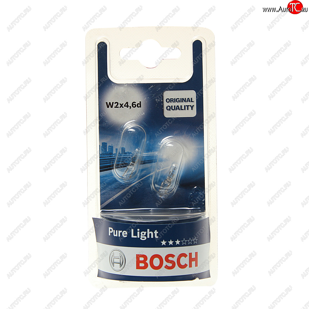 132 р. Лампа 12V W1.2W W2x4.6d блистер (2шт.) Pure Light BOSCH BOSCH 1987301024  с доставкой в г. Кемерово
