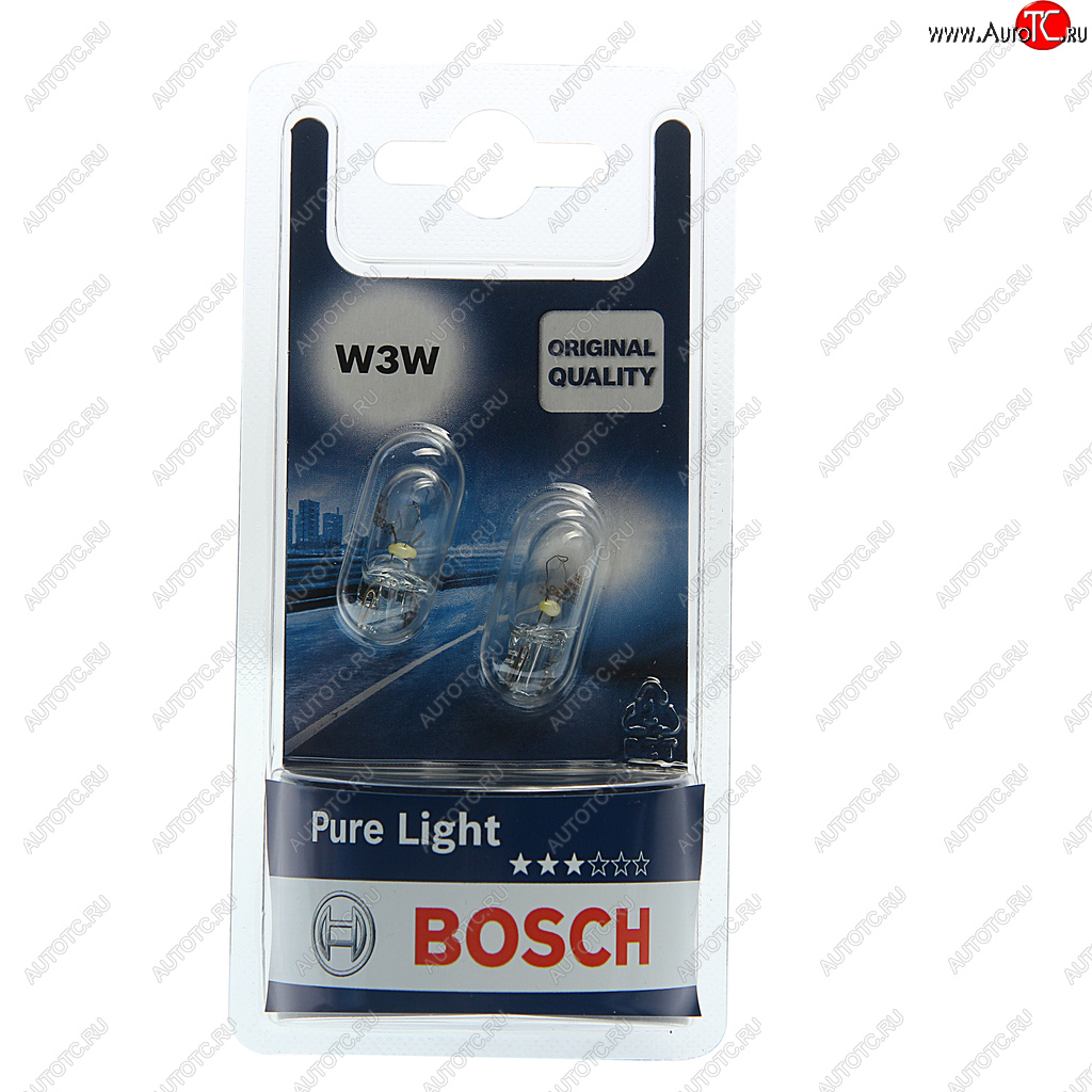 152 р. Лампа 12V W3W W2.1х9.5d блистер (2шт.) Pure Light BOSCH BOSCH 1987301028  с доставкой в г. Кемерово