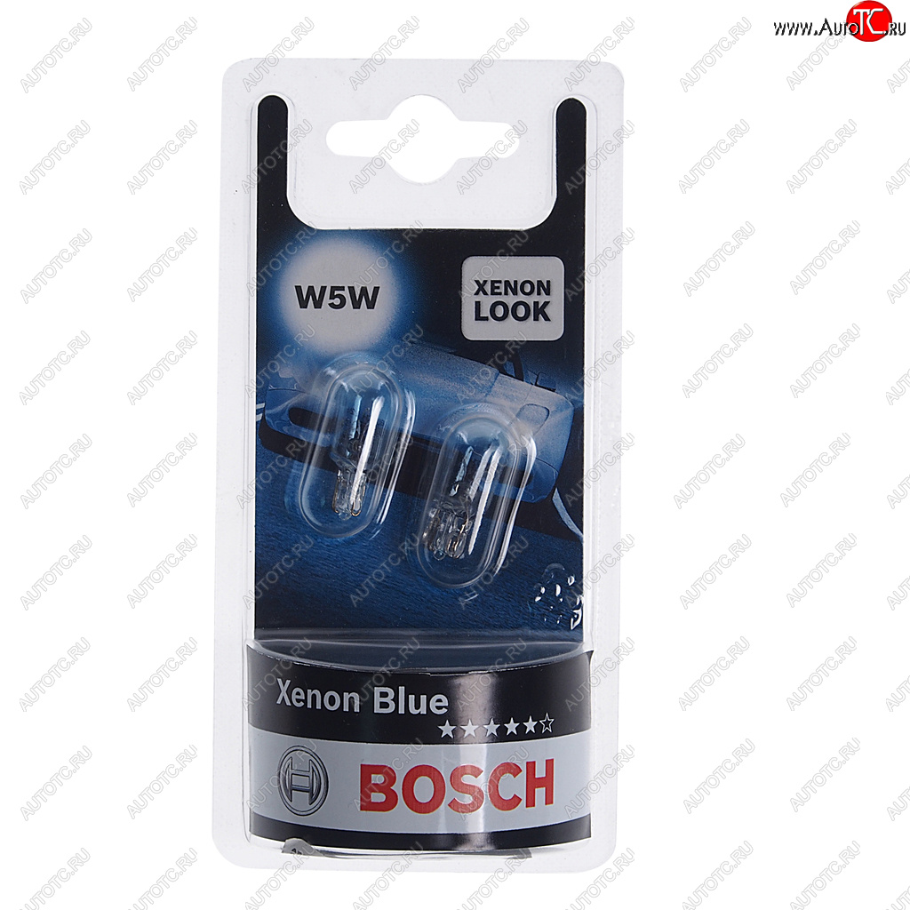 349 р. Лампа 12V W5W T10W W2.1x9.5d блистер (2шт.) Xenon Blue BOSCH BOSCH 1987301033  с доставкой в г. Кемерово