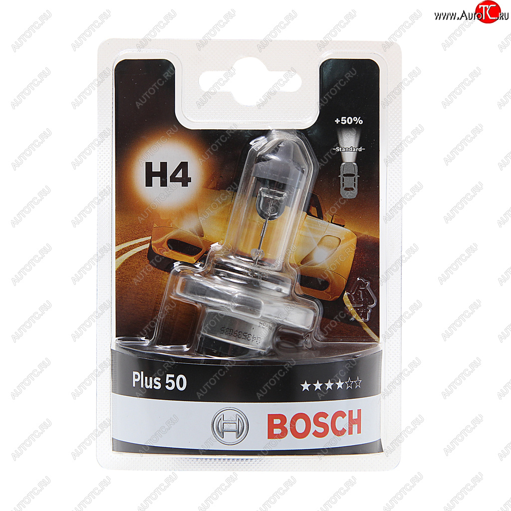 669 р. Лампа 12V H4 6055W P43t +50% блистер (1шт.) Plus 50 BOSCH BOSCH 1987301040  с доставкой в г. Кемерово