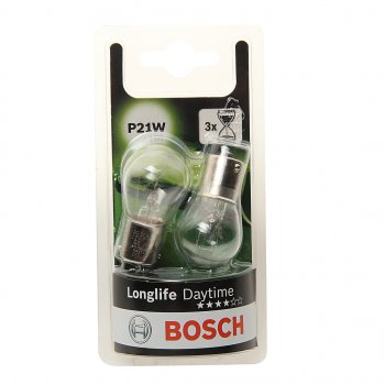 267 р. Лампа 12V P21W BA15s блистер (2шт.) Longlife Daytime BOSCH BOSCH 1987301050  с доставкой в г. Кемерово. Увеличить фотографию 1
