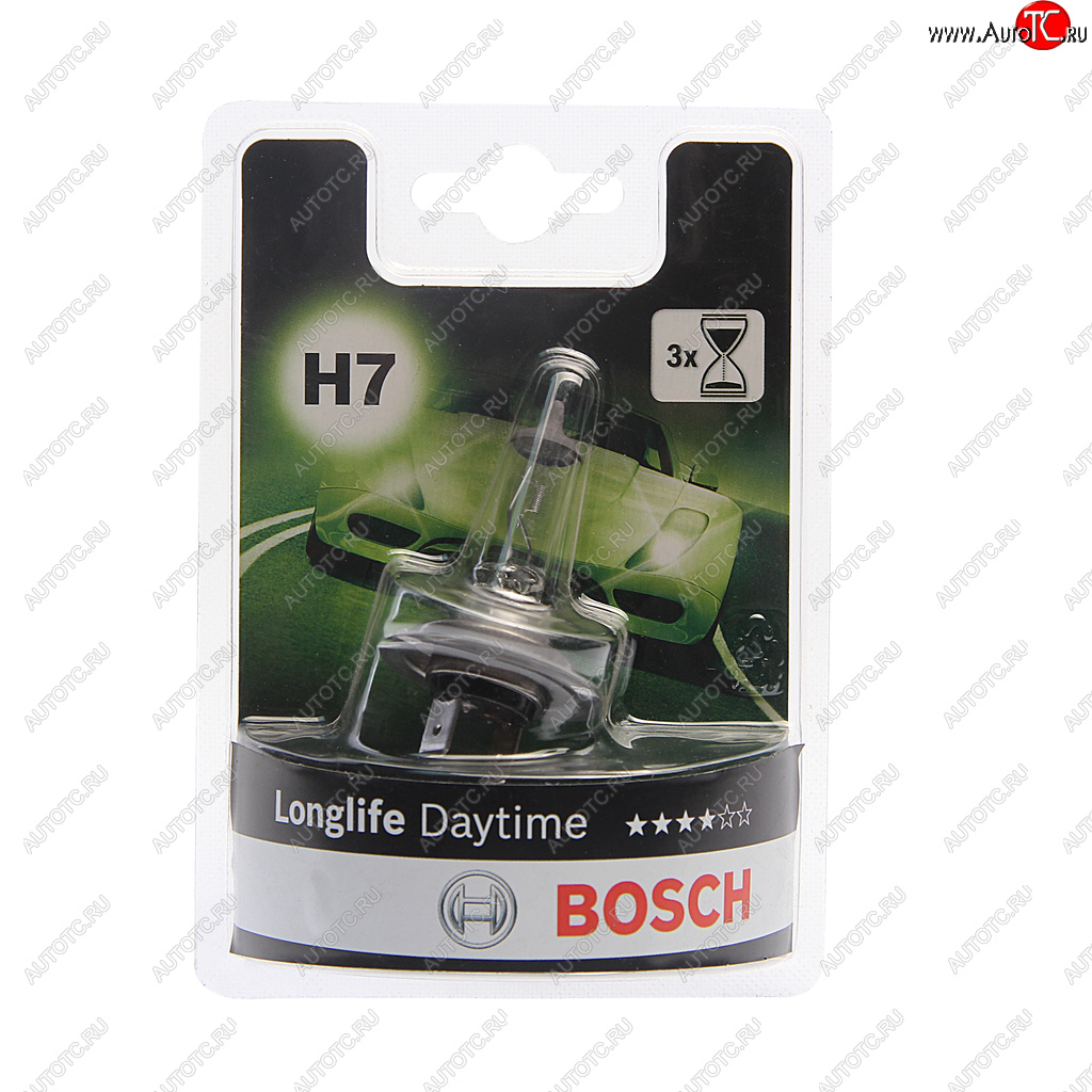 489 р. Лампа 12V H7 55W PX26d +10% блистер (1шт.) Longlife Daytime BOSCH BOSCH 1987301057  с доставкой в г. Кемерово