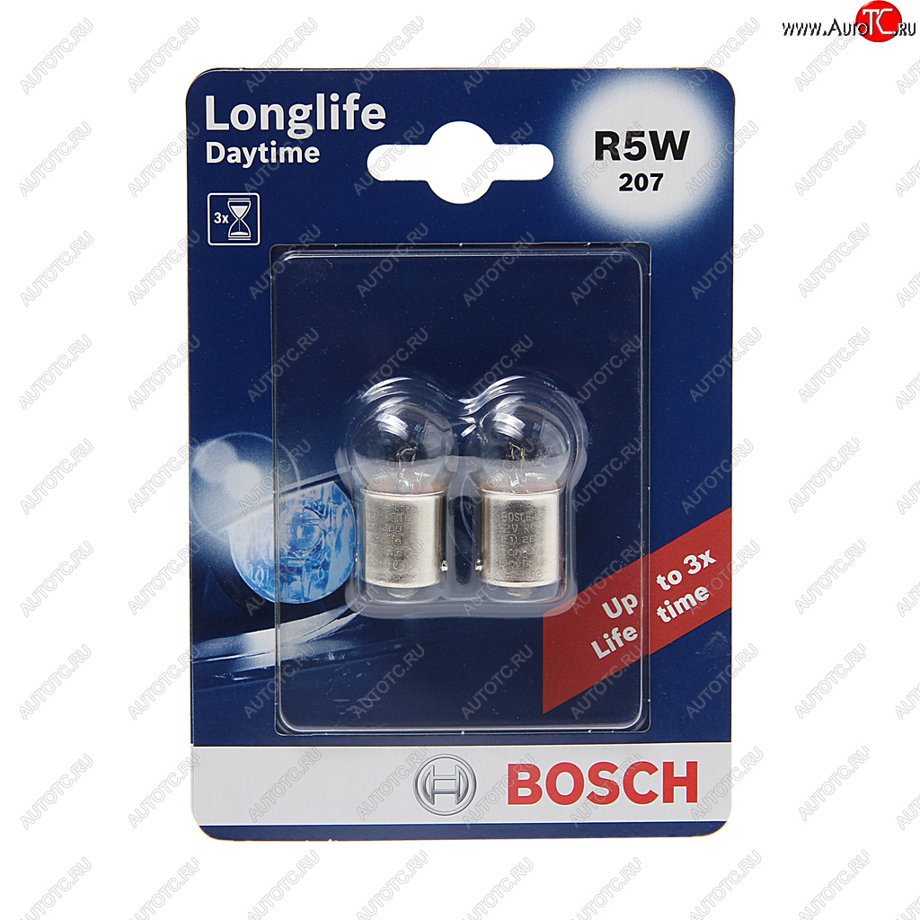 186 р. Лампа 12V R5W BA15s блистер (2шт.) Longlife Daytime BOSCH BOSCH 1987301058  с доставкой в г. Кемерово