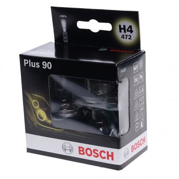 1 939 р. Лампа 12V H4 6055W P43t +90% блистер (2шт.) Plus 90 BOSCH BOSCH 1987301074  с доставкой в г. Кемерово. Увеличить фотографию 2