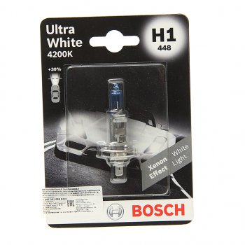 429 р. Лампа 12V H1 55W P14.5s блистер (1шт.) Ultra White BOSCH BOSCH 1987301088  с доставкой в г. Кемерово. Увеличить фотографию 1
