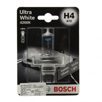 459 р. Лампа 12V H4 6055W P43t блистер (1шт.) Ultra White BOSCH BOSCH 1987301089  с доставкой в г. Кемерово. Увеличить фотографию 1