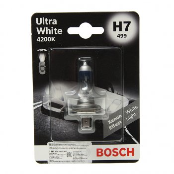 559 р. Лампа 12V H7 55W PX26d блистер (1шт.) Ultra White BOSCH BOSCH 1987301090  с доставкой в г. Кемерово. Увеличить фотографию 1