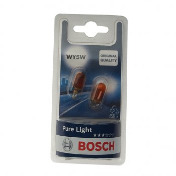 299 р. Лампа 12V WY5W W2.1x9.5d желтая блистер (2шт.) Pure Light BOSCH BOSCH 1987301095  с доставкой в г. Кемерово. Увеличить фотографию 1