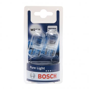 479 р. Лампа 12V W21W W3х16d блистер (2шт.) Pure Light BOSCH BOSCH 1987301096  с доставкой в г. Кемерово. Увеличить фотографию 1