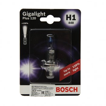 579 р. Лампа 12V H1 55W P14.5s +120% блистер (1шт.) Gigalight Plus 120 BOSCH BOSCH 1987301108  с доставкой в г. Кемерово. Увеличить фотографию 1