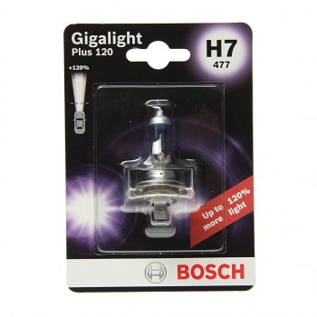849 р. Лампа 12V H7 55W PX26d +120% блистер (1шт.) Gigalight Plus 120 BOSCH BOSCH 1987301110  с доставкой в г. Кемерово. Увеличить фотографию 1