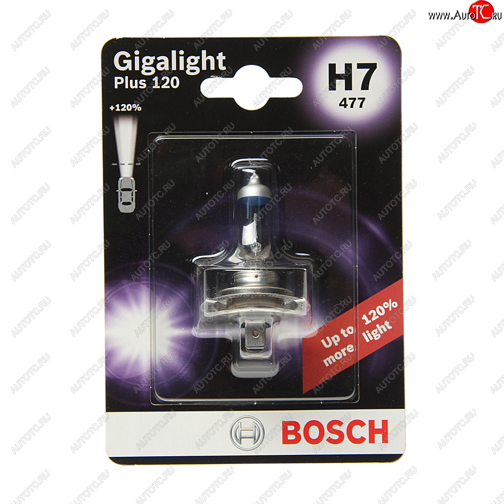 849 р. Лампа 12V H7 55W PX26d +120% блистер (1шт.) Gigalight Plus 120 BOSCH BOSCH 1987301110  с доставкой в г. Кемерово