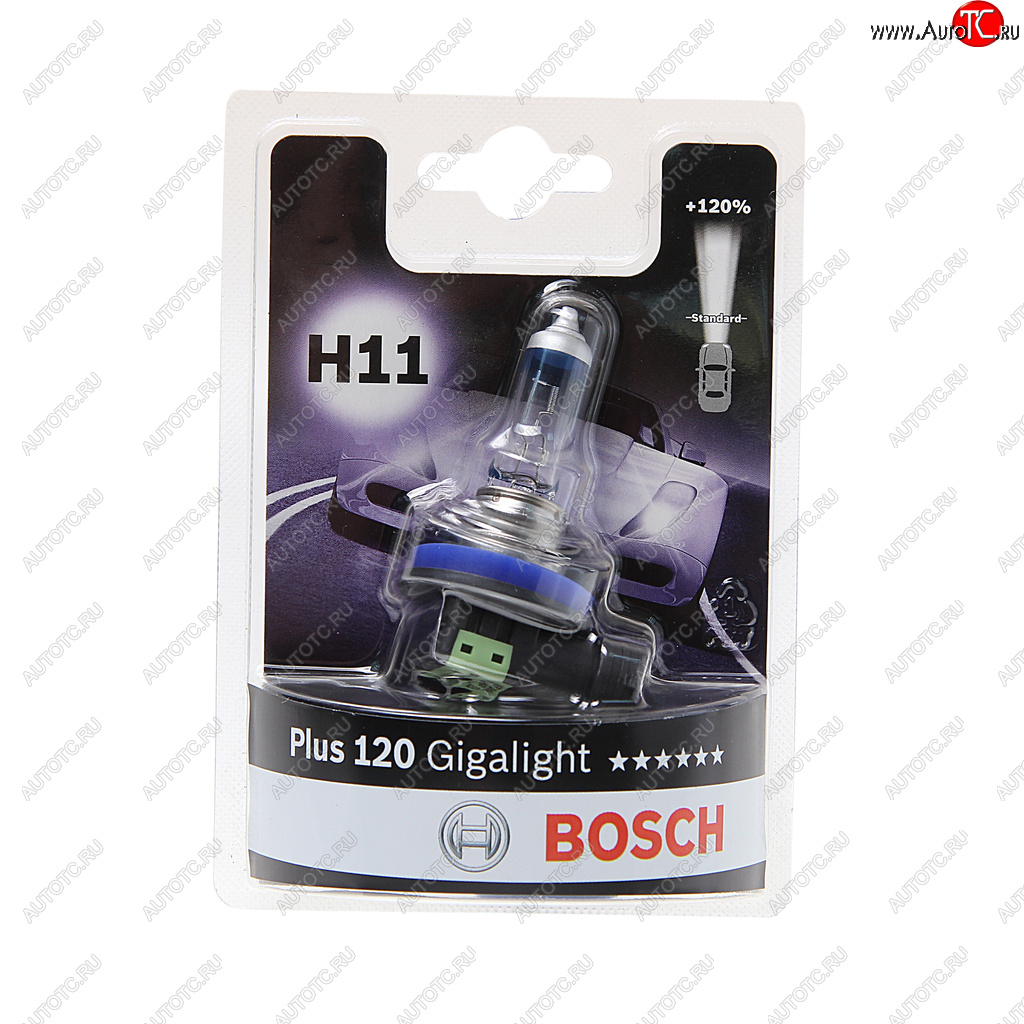 1 159 р. Лампа 12V H11 55W PGJ19-2 +120% блистер (1шт.) Gigalight BOSCH BOSCH 1987301133  с доставкой в г. Кемерово