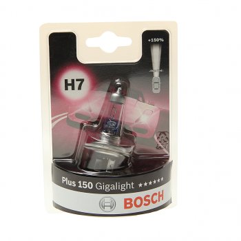 1 099 р. Лампа 12V H7 55W PX26d +150% блистер (1шт.) Gigalight BOSCH BOSCH 1987301137  с доставкой в г. Кемерово. Увеличить фотографию 1