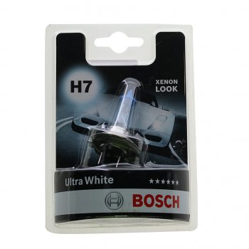 1 079 р. Лампа 12V H7 55W PX26d блистер (1шт.) Ultra White (замена для 1987301090) BOSCH BOSCH 1987301153  с доставкой в г. Кемерово. Увеличить фотографию 1