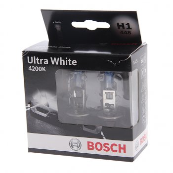 729 р. Лампа 12V H1 55W P14.5s (2шт.) Ultra White BOSCH BOSCH 1987301180  с доставкой в г. Кемерово. Увеличить фотографию 1