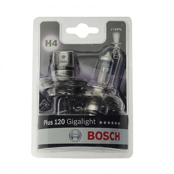 1 189 р. Лампа 12V H4 6055W P43t +120% блистер (2шт.) Gigalight Plus 120 BOSCH BOSCH 1987301425  с доставкой в г. Кемерово. Увеличить фотографию 1