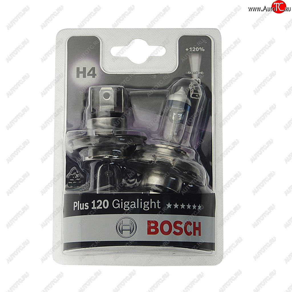 1 189 р. Лампа 12V H4 6055W P43t +120% блистер (2шт.) Gigalight Plus 120 BOSCH BOSCH 1987301425  с доставкой в г. Кемерово