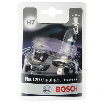 1 379 р. Лампа 12V H7 55W PX26d +120% блистер (2шт.) Gigalight Plus 120 Pure Light BOSCH BOSCH 1987301426  с доставкой в г. Кемерово. Увеличить фотографию 1