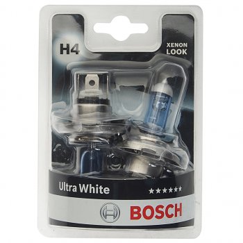 1 099 р. Лампа 12V H4 6055W P43t (2шт.) Ultra White BOSCH BOSCH 1987301440  с доставкой в г. Кемерово. Увеличить фотографию 1