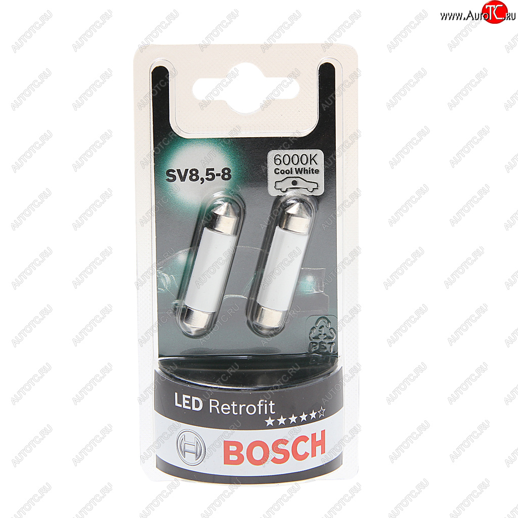 939 р. Лампа светодиодная 12V C5W SV8.5-8 блистер (2шт.) RETROFIT COOL BOSCH BOSCH 1987301509  с доставкой в г. Кемерово