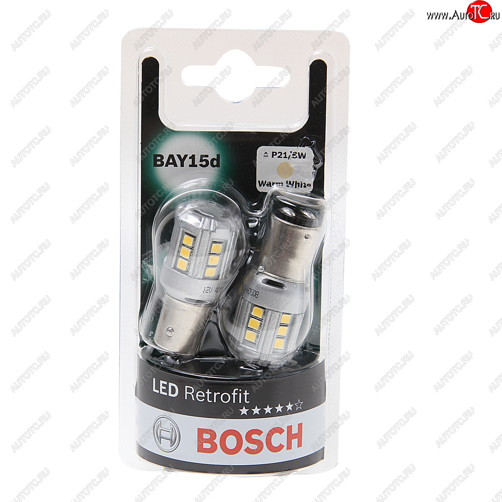 2 189 р. Лампа светодиодная 12V P215W BAY15d 4000K блистер (2шт.) Retrofit BOSCH BOSCH 1987301521  с доставкой в г. Кемерово