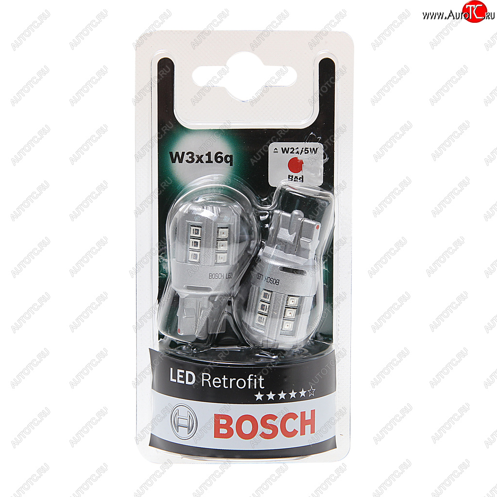 1 689 р. Лампа светодиодная 12V W215W W2.5х16q блистер (2шт.) Retrofit BOSCH BOSCH 1987301525  с доставкой в г. Кемерово