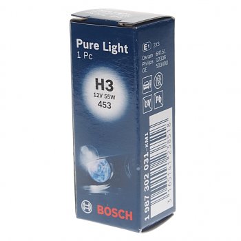 171 р. Лампа 12V H3 55W PK22s Standart Pure Light BOSCH BOSCH 1987302031  с доставкой в г. Кемерово. Увеличить фотографию 3