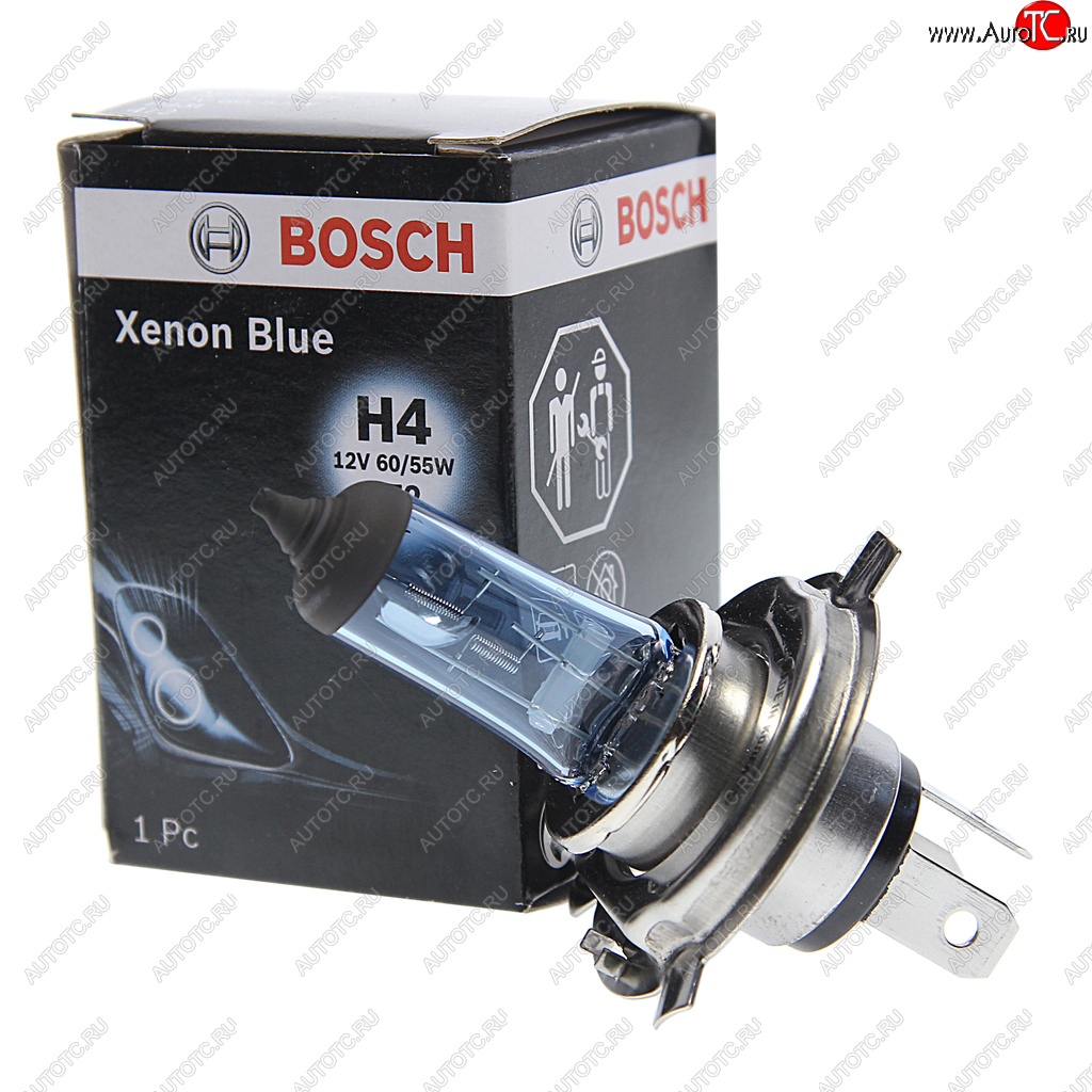 579 р. Лампа 12V H4 6055W P43t-38 Xenon Blue BOSCH BOSCH 1987302045  с доставкой в г. Кемерово