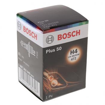 639 р. Лампа 12V H4 6055W P43t-38 Plus 50 BOSCH BOSCH 1987302049  с доставкой в г. Кемерово. Увеличить фотографию 4