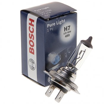 319 р. Лампа 12V H7 55W PX26d Pure Light BOSCH BOSCH 1987302071  с доставкой в г. Кемерово. Увеличить фотографию 1