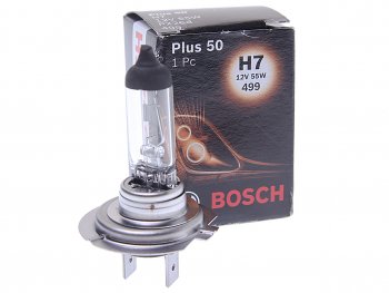 579 р. Лампа 12V H7 55W PX26d +50% Plus 50 BOSCH BOSCH 1987302079  с доставкой в г. Кемерово. Увеличить фотографию 1