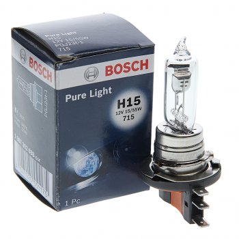 1 349 р. Лампа 12V H15 1555W PGJ23t-1 Pure Light BOSCH BOSCH 1987302088  с доставкой в г. Кемерово. Увеличить фотографию 1