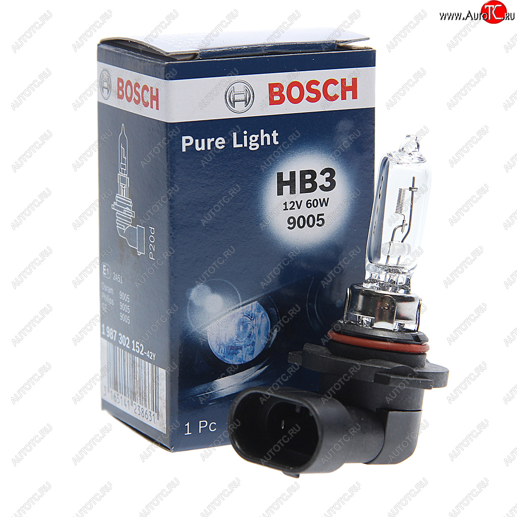 292 р. Лампа 12V HB3 60W P20d Pure Light BOSCH BOSCH 1987302152  с доставкой в г. Кемерово